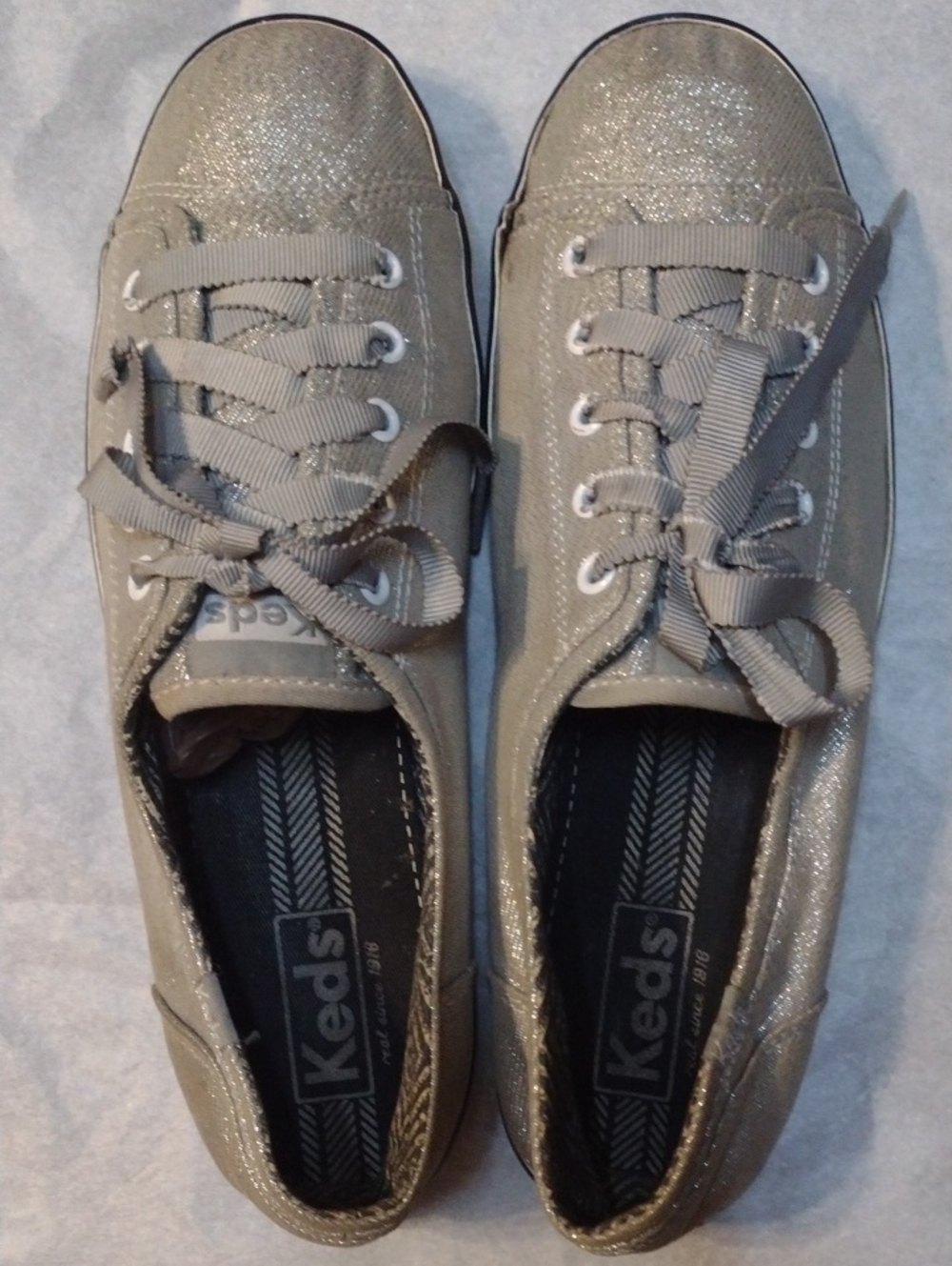 Keds Women's Glitter Low-Top Sneakers in Taupe